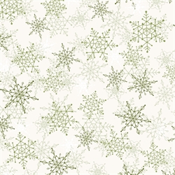 Winter Song patchworkstof 110 cm bred Grønne stjernerWinter Song patchworkstof 110 cm bred Grønne stjerner